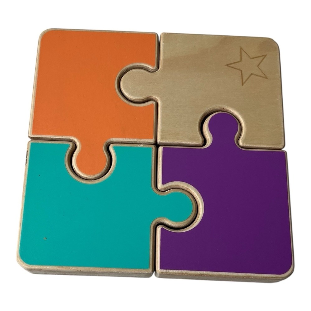 Lovevery Wooden Chunky Wooden Jigsaw Puzzle Montessori Wood Toy Companion Kit - Picture 3 of 4
